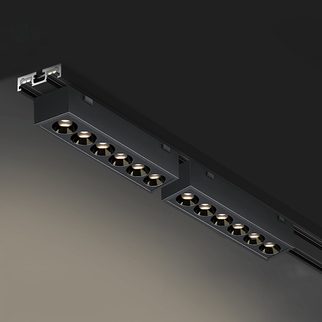 48V Aluminum Mini Size Ultra Slim Magnetic LED Track Lights Gille Ceiling Lights Cob Technology for Bedroom Black Magnetic Light
