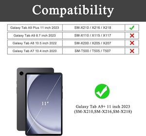 Custodia per <span class=keywords><strong>Samsung</strong></span> Tab <span class=keywords><strong>A9</strong></span> Plus 2023, Custodia Smart Folio con Supporto, Cover Posteriore Morbida in TPU per <span class=keywords><strong>Tablet</strong></span> <span class=keywords><strong>Samsung</strong></span> Galaxy Tab <span class=keywords><strong>A9</strong></span>+ da 11 Pollici - Product Image 3
