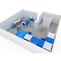 Équipement de terrain de jeu pour chiens en PEHD, fabrication OEM compétitive, pour usage commercial, en vente