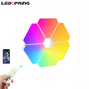 Luz de pared inteligente para sala de juegos RGBIC Magic Color <span class=keywords><strong>LED</strong></span> atmósfera luz triángulo módulo Panel luz música sincronización lámparas de recogida - Product Image 1