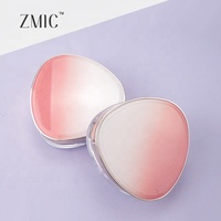 Boîtier vide pour poudre libre triangulaire 3 couleurs, rose doré transparent, emballage en gros