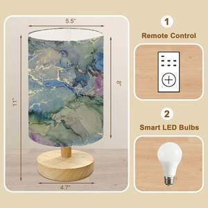 Patrón personalizado de tinta de mármol pintura moderna gradiente de oro geoda lámpara de mesa para dormitorio Flexible decoración del hogar luz de noche MOQ 1 - Product Image 3