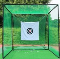 COMMENT VÉRITABLE Intérieur Extérieur 3x3x3m Simulateur de golf Filets de frappe de golf Aides à la formation Green Golf Practice Cage Net