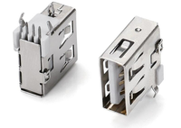 Conector USB 2.0 Tipo A de 4 Pines SMT Horizontal, Producto de Alta Calidad, Categoría: Conector USB