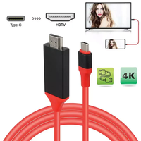 Câble vidéo 4K pour téléphone Android vers TV Câble HDTV à gaine PVC avec type-c pour cinéma maison et ordinateur/lecteur DVD en stock