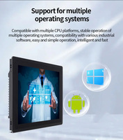 Monitor de Pantalla Táctil de 15.6 Pulgadas con Marco Delgado, Tablet PC IP65 Resistente al Agua, Android/Windows 10 Todo en Uno, Montaje en Pared, DVI, Uso Comercial