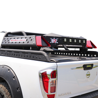 Barra Antivuelco de Acero al Carbono para Camioneta Nissan Navara Isuzu D-MAX 4x4, Instalación con Perforación, Ajustable de 160-175 cm, Cableado para Luces LED