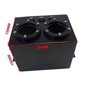 Réservoir de carburant en alliage d'aluminium Polyracing 3L à double trou fileté AN6, modèle noir et argenté pour la mise à niveau et la rénovation - Product Image 3