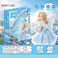 Nouveauté : Ailes de Fée Lumineuses et Mobiles pour Filles, Accessoire de Dos pour Enfants, Ailes de Papillon Motorisées Lumineuses