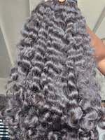 Prix d'usine Cheveux vietnamiens bruts non traités, bouclés birmans, cuticules alignées, mèches de cheveux indiens bouclés, boucles souples et volumineuses
