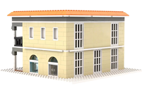 Ensemble de blocs de construction en plastique personnalisables DIY pour l'architecture de sociétés sportives, pour la création de scènes miniatures de marques