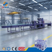 Machine d'emballage sous film rétractable de type linéaire pour pots de yaourt automatiques avec contrôle par écran tactile PLC