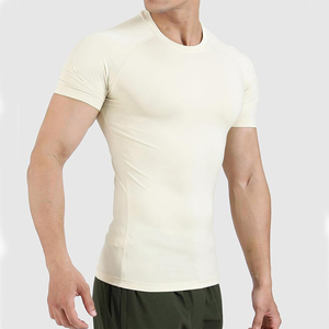 T-shirt de sport pour homme de haute qualité, manches courtes, 100% polyester, doux, respirant, couleur unie, vêtements de fitness, impression de logo personnalisée, t-shirt de sport - Product Image 5