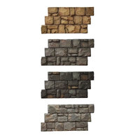 Revêtement mural extérieur en placage PU artistique, motif champignon château, léger, aspect galet culturel, nouveau matériau pour murs extérieurs et intérieurs