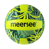 Ballon de volley-ball de plage Meersee pour adultes, super doux, coloré, durable, en PVC, cousu à la machine, taille 5, 260-280g, produits chimiques plus sûrs pour le divertissement