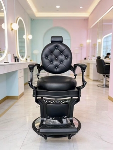 Fauteuil de Barbier Vintage de Luxe Moderne avec Fonction Inclinable pour Salon de Coiffure et Équipement de Barbier - Product Image 3