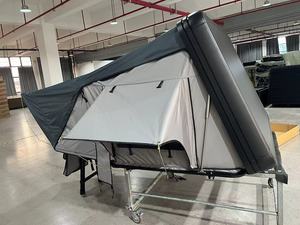 Outdoor 4 Person Side Fold Out Hard Aluminum Rooftop <b>Tents</b> Side Opening Hybrid Roof Top <b>Tent</b> - Product Image 5