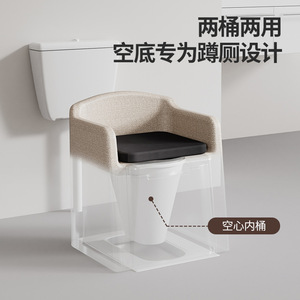 Good Squat Toilet Converted Seated Commode Chair EPP Bathroom Shower Sofa Portable <b>Mobile</b> Toilet Seat Stool For <b>Elderly</b> And - Product Image 4