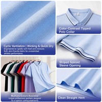 Chemise polo respirante pour la course à pied, le fitness, le golf, les vêtements décontractés, conception OEM ODM, broderie personnalisée du logo, impression, manches courtes