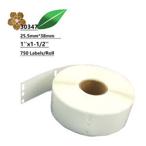 Papier thermique personnalisé bon marché américain <span class=keywords><strong>Dymo</strong></span> 30347 25.5*38 750 pcs/rouleau d'étiquettes d'emballage d'étiquettes de prix blanches compatibles avec la plupart des imprimantes - Product Image 4