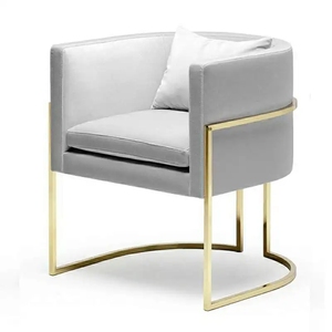 Wholesale Factory Custom Restaurant Cafe Metal Dine Armchair <b>Velvet</b> Fabric <b>Dining</b> Room Furniture <b>Chair</b> - Product Image 3