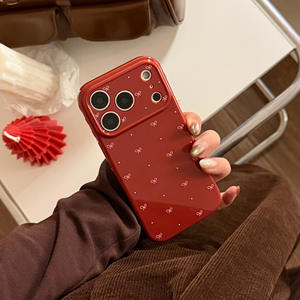 Funda Protectora para iPhone 17 Pro Max, Diseño Vintage Simple con Lazo Rojo Vino, Recortes Precisos, Cobertura Total, Antigolpes - Product Image 5