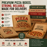 Boîtes à pizza personnalisées imprimées en papier kraft ondulé, en gros, écologiques, pour la livraison de pizzas, restaurants, vente en gros