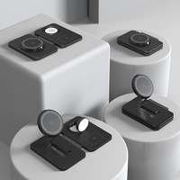 3-in-1 opvouwbaar magnetisch draadloos oplaadstation voor iPhone en smartwatches, draadloze opladerstandaard voor meerdere apparaten