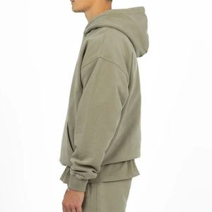 Fournisseur de survêtements en molleton unisexe, logo personnalisé, haute qualité, molleton lourd surdimensionné, mélange de coton français, sweat-shirt à capuche - Product Image 4