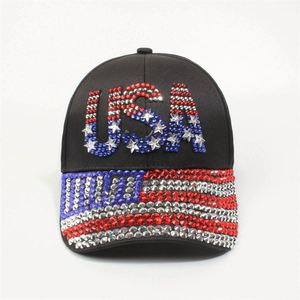 Casquette de baseball réglable en jean avec strass et croix, style cowboy, pour la mode en gros, protection solaire, effet bling-bling - Product Image 2