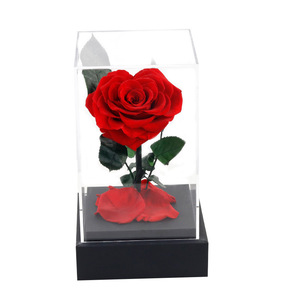 Flor eterna Rosa Acrílico transparente Principito Caja de regalo LED fresco para vacaciones Día DE LA MADRE Año Nuevo Día de San Valentín - Product Image 5