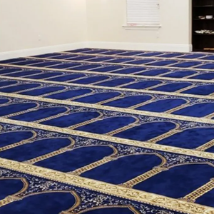 Tappeto da Preghiera Moderno Minimalista per Moschea, da Parete a Parete, a Strisce Verticali, Antiscivolo e Ignifugo, per Nuove Moschee dallo Stile Semplice - Product Image 1