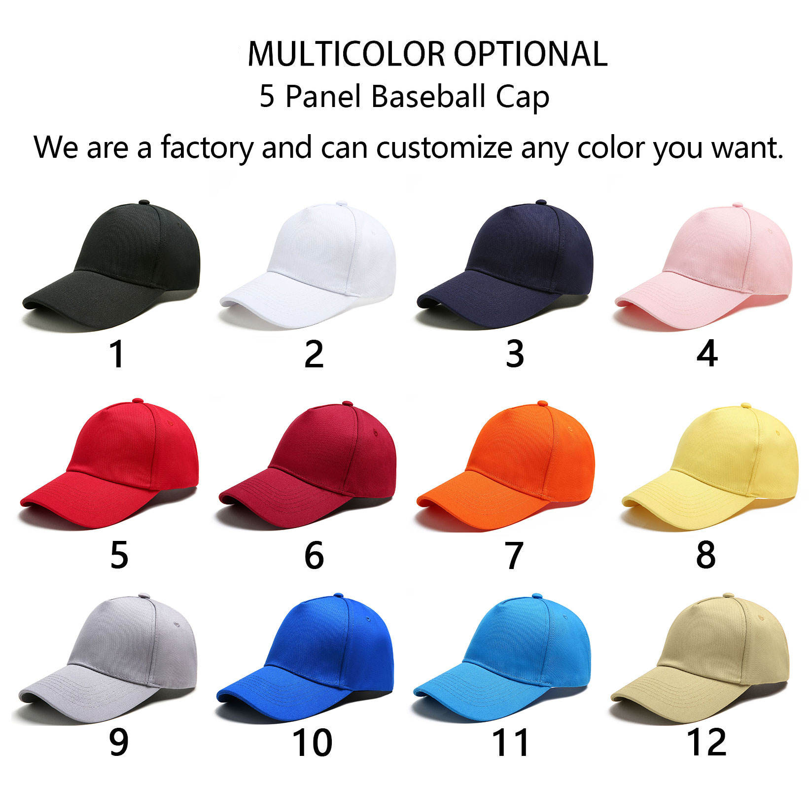5 panel baseball cap