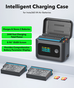 Estuche de Carga Inteligente HONGDAK para Baterías <span class=keywords><strong>Insta360</strong></span> X4 Air, Carga Rápida de 24W, Energía Total para Insta 360 <span class=keywords><strong>ONE</strong></span> <span class=keywords><strong>X</strong></span> 4 Air - Product Image 2