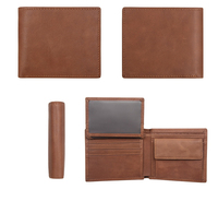 Dompet Kulit Pria Premium Grosir, Dompet Kulit Asli Full Grain Kasual, Dompet Multi-Kartu, Dompet Lipat Pendek Kulit Asli