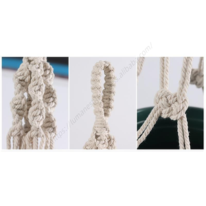 Support de pot suspendu en corde tressée AAA276 pour plantes, panier suspendu en coton pour fleurs - Product Image 5
