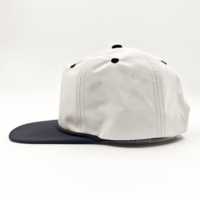 Casquette de baseball non structurée à 5 panneaux avec logo personnalisé, motif sportif en tissu éponge, patchs en tissu Oxford, Dobby, à pois et à motif Argyle, et boucle à simple boutonnière