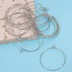 Strutture per Orecchini a Cerchio in Acciaio Inossidabile con Placcatura PVD <span class=keywords><strong>Oro</strong></span> 18K per Creazione di Gioielli Fai-da-Te | Componenti per Orecchini a Cerchio Aperti | Forniture per Bigiotteria all'Ingrosso - Product Image 2