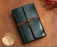 Nouveau carnet de notes rétro en spirale, carnet de voyage vintage en cuir PU avec ancres de pirate, papeterie remplaçable, cadeau pour voyageur, cadeau de fête
