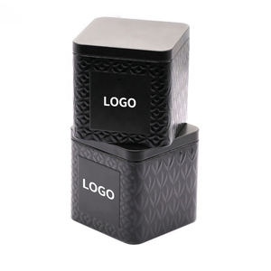 กระป๋องชาพิมพ์ลายขายส่งแบบ <span class=keywords><strong>TWG</strong></span> กระป๋องชาทรงสี่เหลี่ยมขนาดเล็กแบบด้านไร้รอยต่อ กระป๋องชาสีดำสุดหรู - Product Image 3