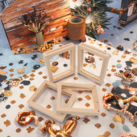 Cadre photo LED en bois, lampe de nuit 3D, cadre photo DIY, bois massif, design moderne lumineux pour la chambre à coucher, décoration de la maison et cadeaux