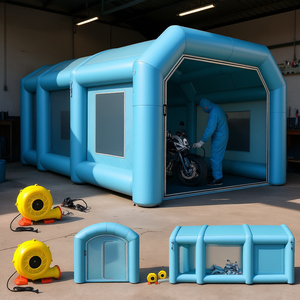 Cabine de peinture gonflable pour voiture 29,5x19,7x13FT avec 2 souffleurs et filtre pour la peinture de véhicules - Product Image 2