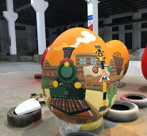 Fábrica <span class=keywords><strong>de</strong></span> China, resina hecha a mano, <span class=keywords><strong>huevos</strong></span> <span class=keywords><strong>de</strong></span> <span class=keywords><strong>Pascua</strong></span> <span class=keywords><strong>gigantes</strong></span> artificiales, decoración al aire libre, se puede personalizar - Product Image 2