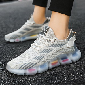 Zapatos deportivos para hombre, zapatos <span class=keywords><strong>de</strong></span> malla transpirable, zapatillas <span class=keywords><strong>de</strong></span> deporte para correr, zapatos con amortiguación <span class=keywords><strong>de</strong></span> aire <span class=keywords><strong>de</strong></span> un solo color, actividades al aire libre - Product Image 4