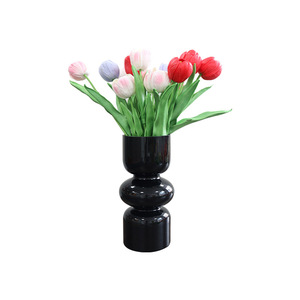 Fleur artificielle réaliste LS Tulip, accessoires de photographie de mariage, décoration de salon, fleur artificielle en PU, vente en gros - Product Image 5