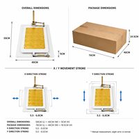 Amsxzo HY-1001 Testeur universel manuel de débattement de châssis pour tous véhicules, 38 kg, portable, à manivelle, pour suspension