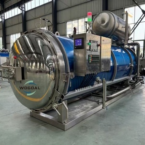 Grote volautomatische batch water-<span class=keywords><strong>spray</strong></span> retort sterilisator voor vacuümverpakking van zoete maïs, voedselverwerking autoclaaf - Product Image 1