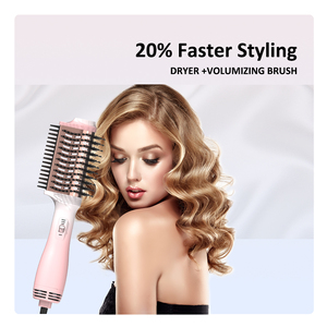 Brosse à air chaud double face 2 en 1 Ulelay, sèche-<span class=keywords><strong>cheveux</strong></span>, styler, volumateur, ions négatifs, température réglable, anti-frisottis, outil de coiffage - Product Image 2