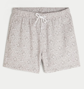 Short <span class=keywords><strong>de</strong></span> <span class=keywords><strong>bain</strong></span> pour <span class=keywords><strong>homme</strong></span>, logo personnalisé OEM du fabricant, séchage rapide, imprimé tropical gris, taille élastique avec cordon <span class=keywords><strong>de</strong></span> serrage, poche latérale - Product Image 3