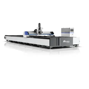 Mesin pemotong Laser serat Cnc, Platform tunggal 1000w 1500w 2000w 3000w lembar logam Bevel mesin pemotong serat Laser